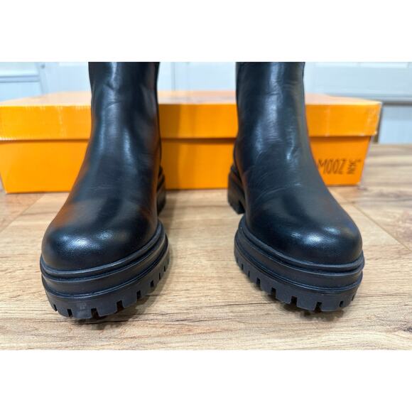 Miz Mooz Womens Loren Knee High Zip Up Black Boots Leather Sz 5.5/6 US 36 EU NIB - Picture 8 of 16